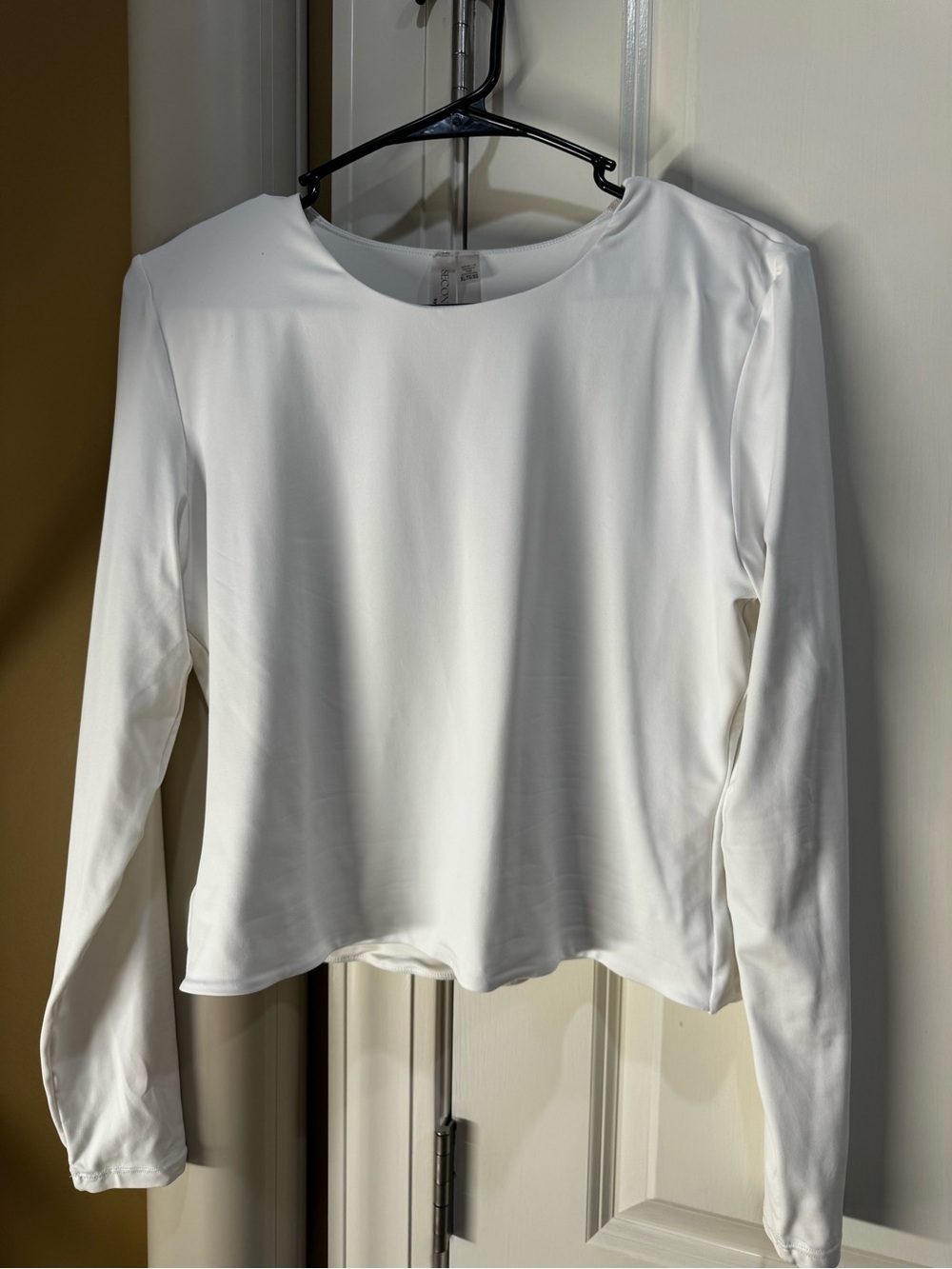 RD Style White Long Sleeve Crewneck Top - Classic White